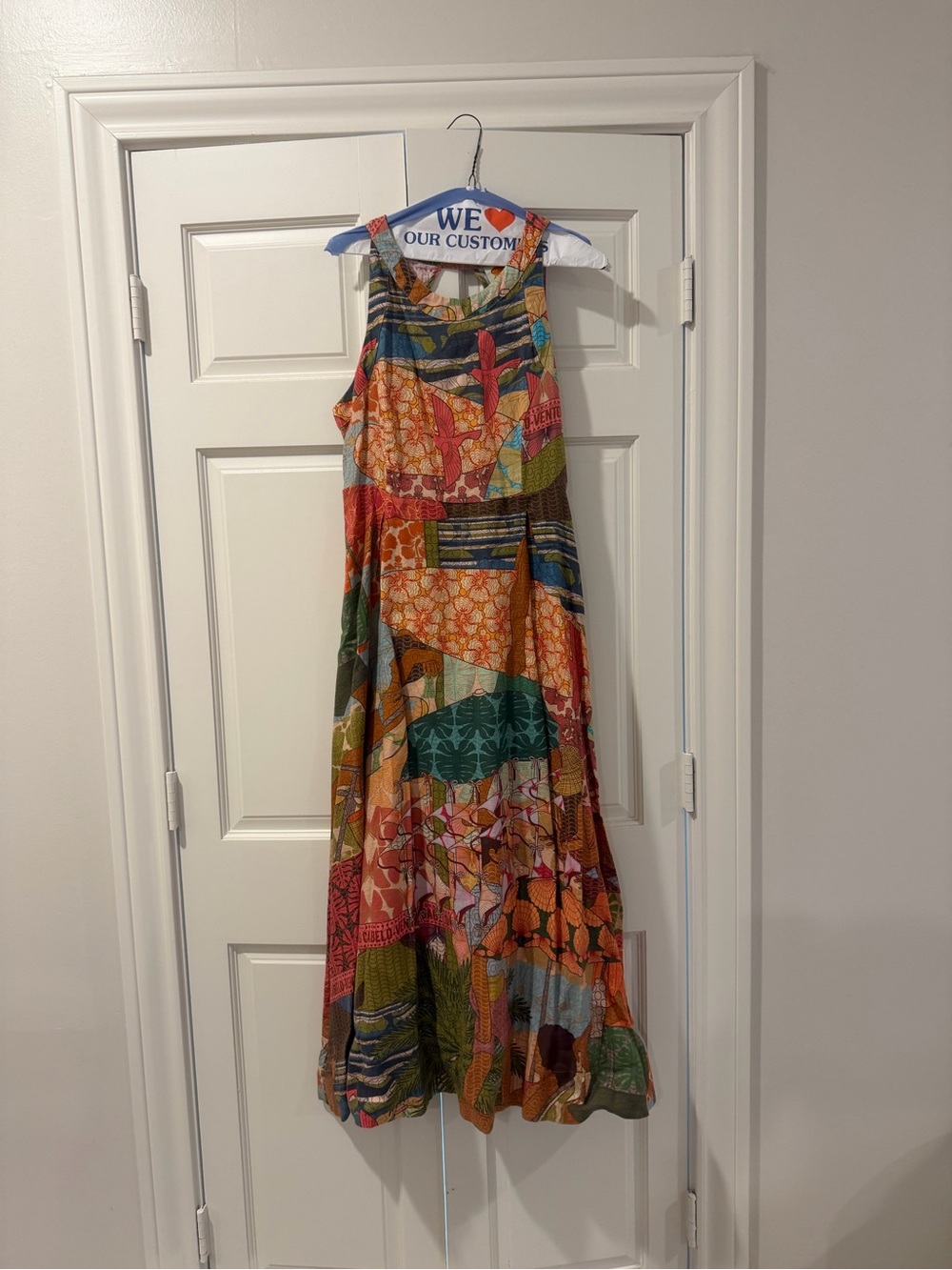 FARM Rio Multicolor Patchwork Halter Maxi Dress - Picture 4 of 5